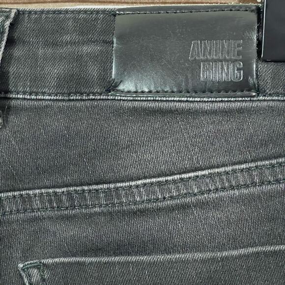 Anine Bing Double Zipper Skinny Jeans - Charcoal - 26 - Picture 12 of 16